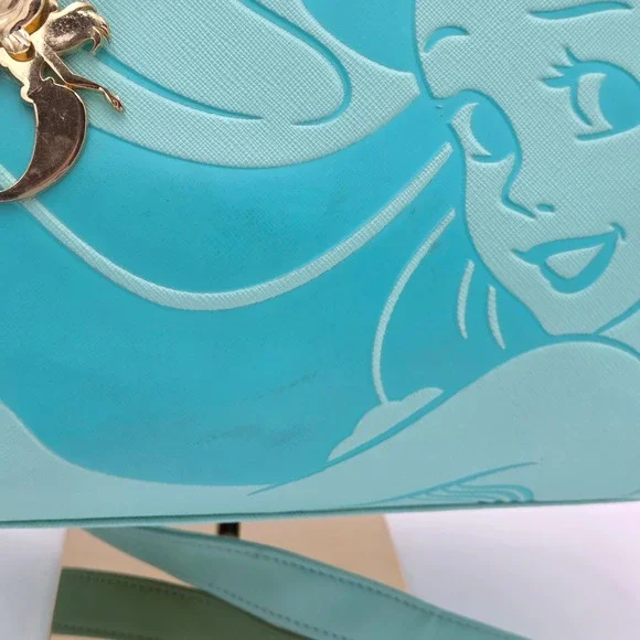 Loungefly‎ Disney The Little Mermaid Rare HTF Tote & Wallet Aqua Bag Charm Ariel